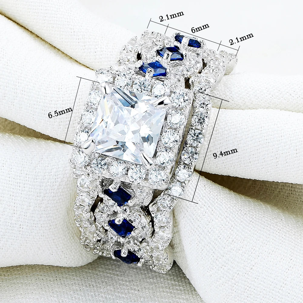 Engagement Jewelry Set for Women 925 Silver 2.6Ct