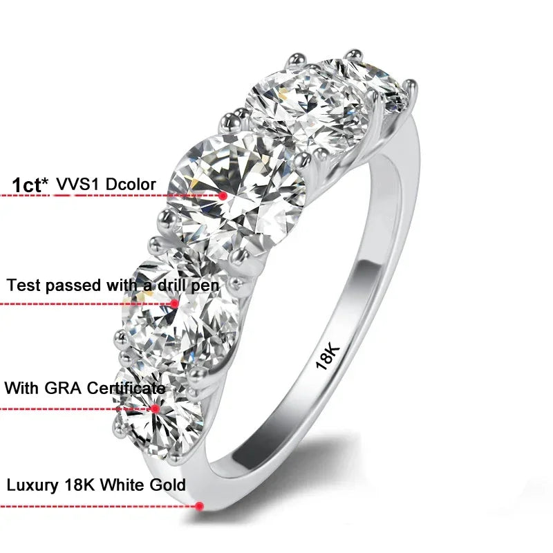 Super Luxury 18K White Gold  Ring for Women