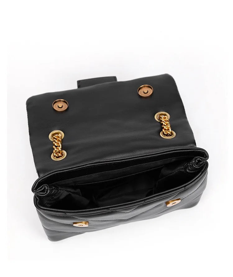 Kurt G London Kensington Black/Silver Chains Women Small Size  Luxury UK Band Eagle Head Handbags