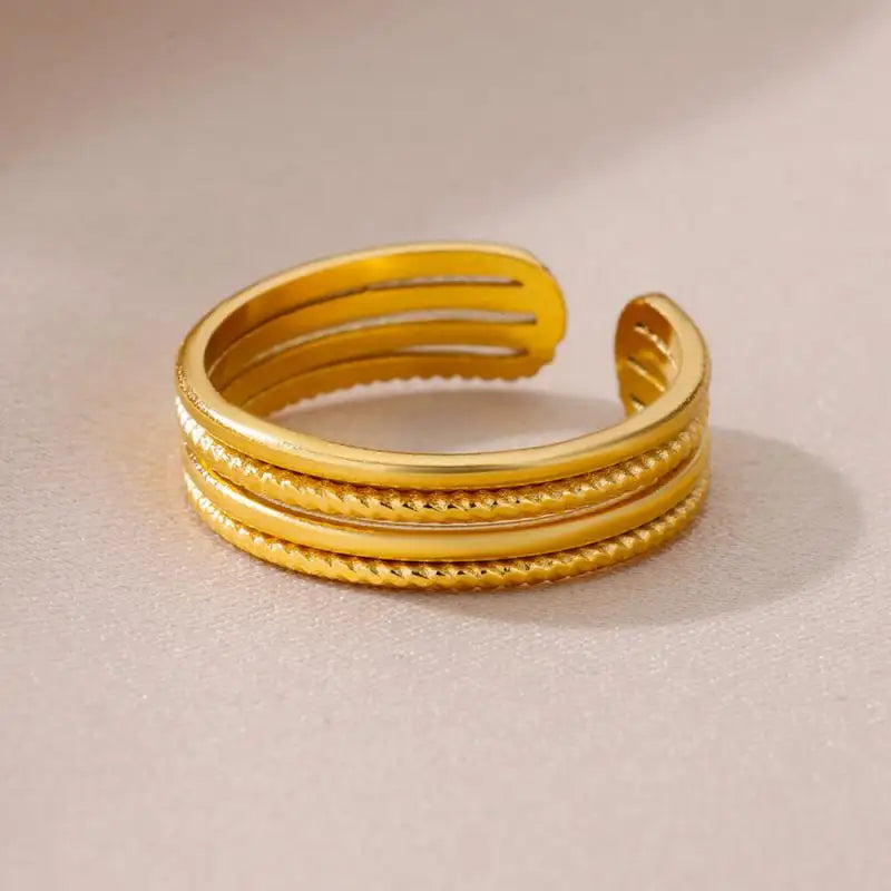 Angel Feather Gold Color Rings