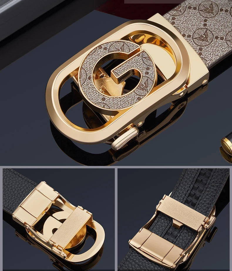 Casual and personalized belt, men's automatic buckle belt, fashionable and versatile belt